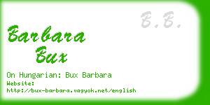 barbara bux business card